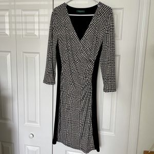 Ralph Lauren Patterned V Neck Dress